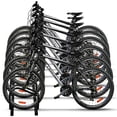 thumbnail image 2 of Gymax 6 Bike Bicycle Stand Parking Garage Storage Cycling Rack Black, 2 of 10
