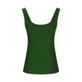 thumbnail image 4 of Tank Tops for Women 2025 New Plus Size Going Out Tops for Women Ribbed Tank Tops Sleeveless Slim Shirts Solid Color Undershirt Womens Tank Tops Green S, 4 of 6