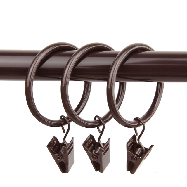 Anneaux de Rideau avec Pinces 1-3/8 Pouces (Ensemble de 10)