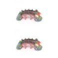 thumbnail image 2 of ZheElen Resin Castle Aquariums Decoration Simulation Turtle Climbing Three Eye Bridge 2Set, 2 of 6
