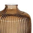 thumbnail image 2 of Bouclair Brown Ribbed Decorative Glass Vase, 2 of 2