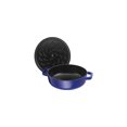 thumbnail image 2 of STAUB Braisières 3,7 L Fonte Ronde Sauté Pan Chistera, Bleu Foncé, 2 of 5