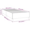 thumbnail image 2 of vidaXL Bed Frame Dark Grey 100x203 cm Twin XL Fabric, 2 of 6