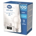thumbnail image 2 of Great Value 100W A19 Daylight LED Bulbs 2-pack, 2 of 3