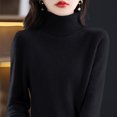 thumbnail image 1 of IMENGL Chandail en Laine Col Roulé Première Ligne, Noir 2TG, Taille m-2TG, 1 of 4