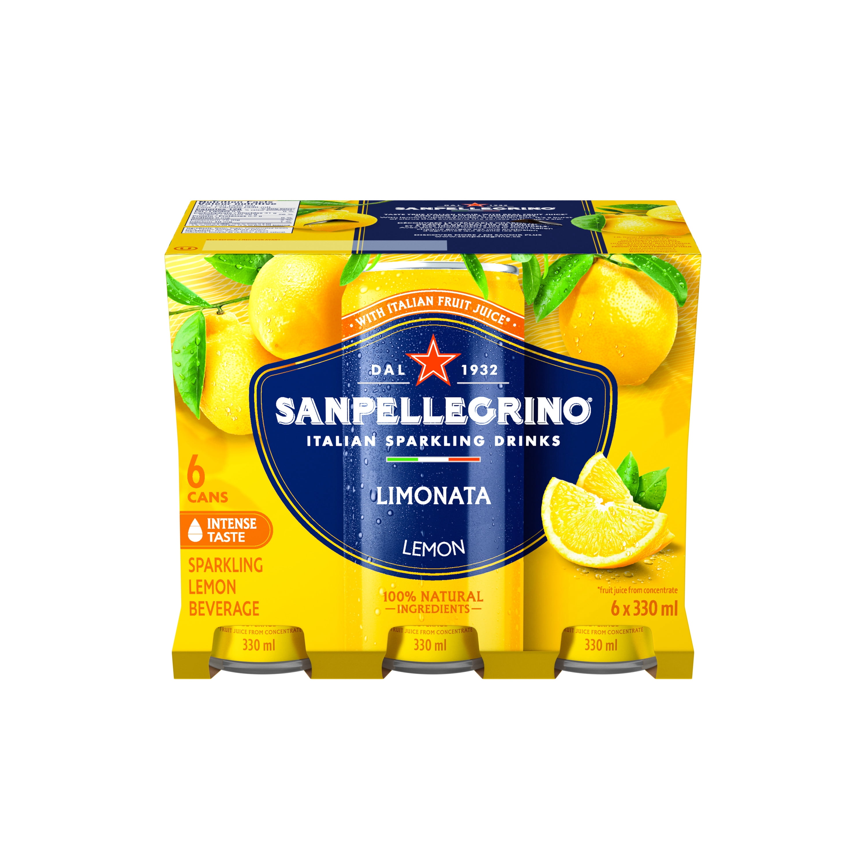 SAN PELLEGRINO Boisson pétillante aux fruits italienne Limonata, faite avec des fruits italiens