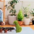 thumbnail image 2 of Flocking Animal Desktop Ornament Decorative Peeing Dog Topiary Green Figurine Home, 2 of 8