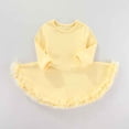 thumbnail image 2 of MIASHUI Robe de Fête en Tulle à Fleurs pour Tout-Petites Filles à Manches Longues pour la Danse et Jaune, 2-3 Ans, 2 of 4