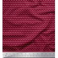 thumbnail image 1 of Soimoi Red Rayon Fabric Triangle Geometric Printed Craft Fabric by the Yard 56 Inch Wide, 1 of 3