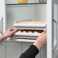 thumbnail image 4 of COFEST Refrigerator Eggs Storage Box Kitchen Eggs Carton Storage and Organization Box Large Capacity Special Eggs Tray Drawer Type Eggs Carton White, 4 of 5
