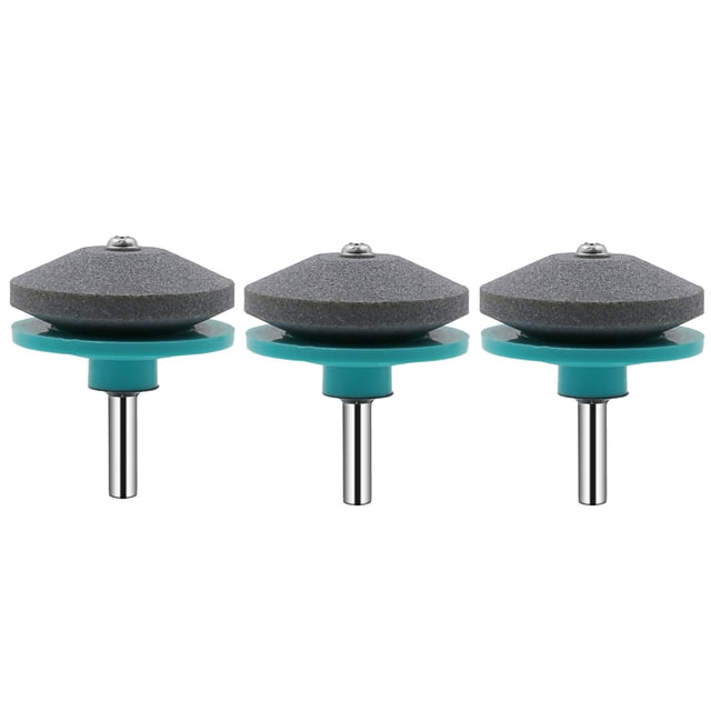 Lawn Mower Blade Sharpener Drill Bit Attachment 3-Piece Set for Efficient Sharpening of Dull and Rusty Blades on Riding Mowers and Tractors Hzhnb | Alloy, Mint Green