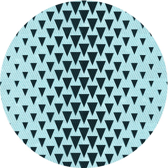 Ahgly Company Tapis d'Intérieur Lavables en Machine, Ronds Électriques Bleus de Transition, Ronds de 5 Pi