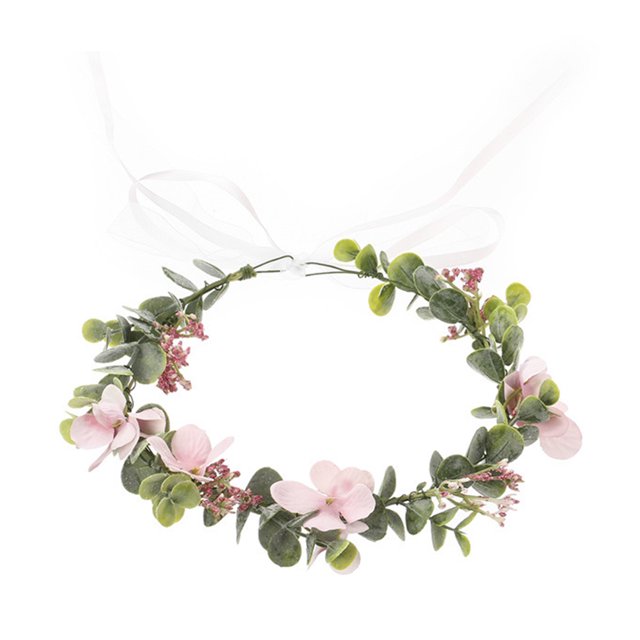 Couronne de Mariée, Bandeau en Flocage, Couronne Florale Décorative pour Mariée