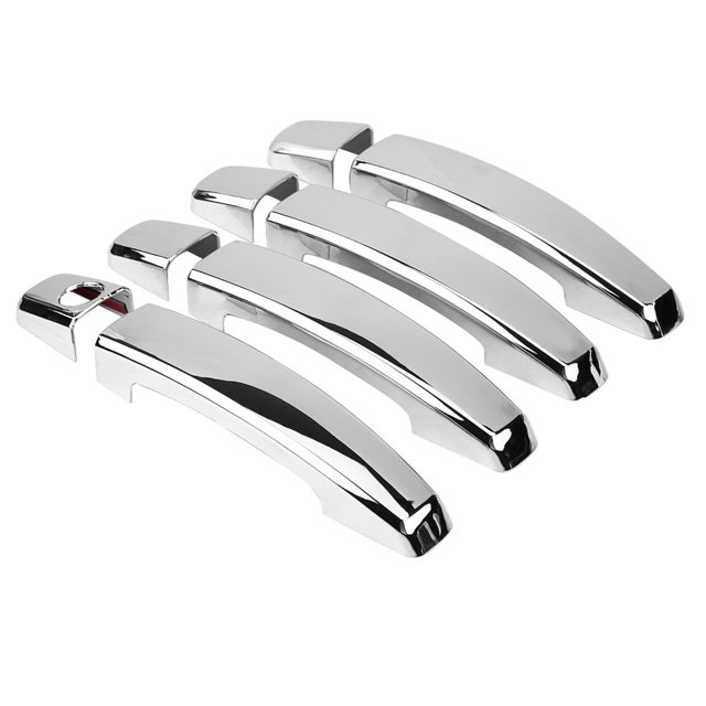 Silver 8Pcs ABS Plastic Door Handle Cover, Door Handle Cover Trim, For Car Automobile Auto