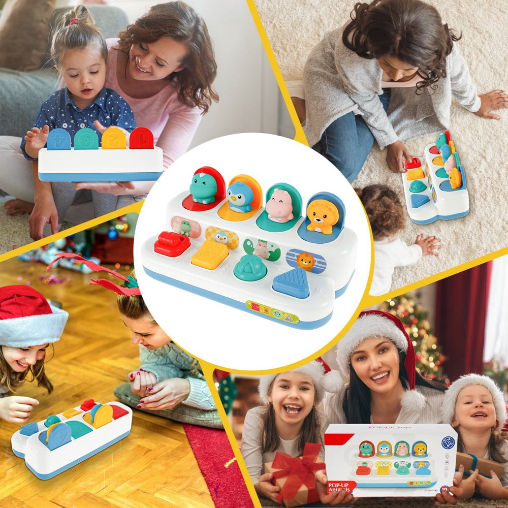 Jouet Pop-up, Animal Mignon interactif Cache-Cache, Jouet, Animal Pop-up sûr et Amusant, éducatif Enfants, Jouets d'apprentissage - Jeux - Jouets