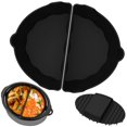 thumbnail image 1 of SUTENGDA 2 Pcs Doublure en Silicone pour Mijoteuse avec Poignée Séparateur de Mijoteuse de Qualité Alimentaire Réutilisable Insert en Silicone Lavable au Lave-Vaisselle Pliable Résistant à la Chaleur pour Mijoteuse Ovale de 6-8Qt, 1 of 7