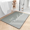 thumbnail image 1 of Super Absorbent Bath Mat 17" x 24" Grey Ultra Thin NonSlip Bathroom Rugs with Rubber Backing Fits Under Door QuickDry & Super Absorbent Layer Enhance Your Bathroom Decor, 1 of 1
