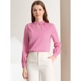 thumbnail image 2 of INSPIRE CHIC Blouse à Boutons pour Femmes à Col Montant avec Goutte d'Eau, Dos Plissé, 2 of 6