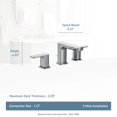 thumbnail image 1 of Moen T6920BN Rizon Two-Handle Widespread Bathroom Faucet without valve, Brushed Nickel, 1 of 3