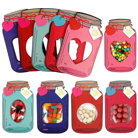 HOARBOEG Lot de 50 Cartes de la Saint-Valentin pour Enfants Cartes Joyeuse Saint-Valentin pour Enfants Cartes de Vœux Amusantes de la Saint-Valentin Bricolage Cadeaux pour l'École Salle de Classe Prix Fête