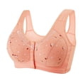 thumbnail image 1 of Kcodviy Women's Front Side Buckle Ultimate Lift Bra Lace Edge without Steel Compression Bra Ring Movement Seamless Gathering Womens Bras Comfortable Adjustment Yoga Sleep Large Bra, 1 of 2
