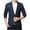 Navy, variant on Penkiiy Blazer for Men Fine Check Woolen Men's Slim And Handsome Suit Top Gray Coats