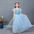 thumbnail image 4 of HAWEE Snow Queen Costumes Ice Princess Princess Fancy Dress Up Long Train Party Outfit, 4 of 7