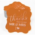 thumbnail image 2 of Inkdotpot Pack Of 100 Real Rose Gold Foil Bracket Shape Paper Tags Thanks From The New Wedding Favor Hang Tags, 2 of 7