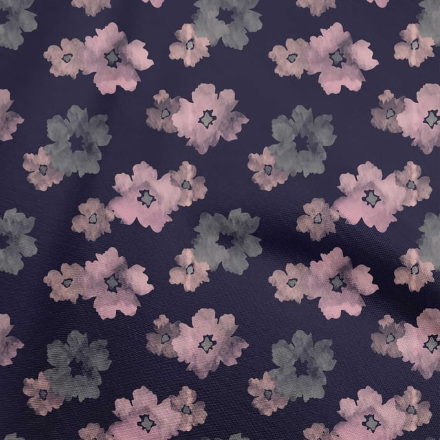 oneOone Velvet Light Pink Fabric Floral & Fabric For Sewing Printed Craft Fabric By The Yard 58 Inch Wide