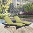 thumbnail image 4 of Modway Convene Outdoor Patio Furniture ChaiseSet of 2 in Espresso Peridot, 4 of 5