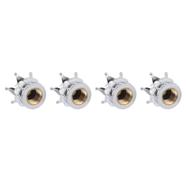 Cache-valves de Roue, 4 Pcs Universelles Légères pour Potence de Roue pour Voitures Camions Bicyclettes Blanc