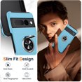 thumbnail image 2 of KOMI for Google Pixel 7 Pro Case, Slim Fit Case for Pixel 7 Pro with Ring Holder Kickstand,[Military Grade Drop Tested] Dual Layer Shockproof Protective Phone Case for Pixel 7 Pro 6.7", Sierra Blue, 2 of 5