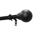 thumbnail image 2 of Mainstays 3/4” Matte Black Textured Ball Adjustable Curtain Rod, 30”-84”, 2 of 4
