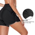 thumbnail image 4 of RELLECIGA Women's High Waisted Swim Shorts with Pockets UV Sun Protection Board Shorts, 4 of 11
