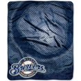 thumbnail image 1 of Milwaukee Brewers Couverture Jetée en Raschel Peluche Royale Style Rétro 50"x60 Pouces, 1 of 1
