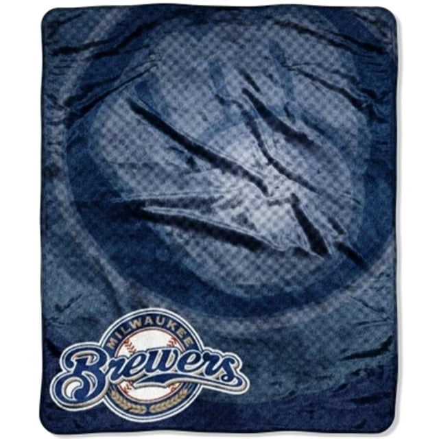 Milwaukee Brewers Couverture Jetée en Raschel Peluche Royale Style Rétro 50"x60 Pouces