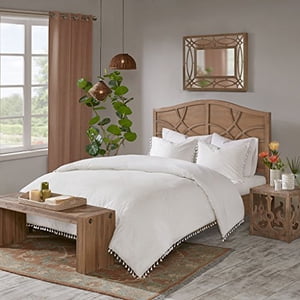 Madison Park Lillian 3 Piece Cotton Duvet Cover Set White King/Cal King