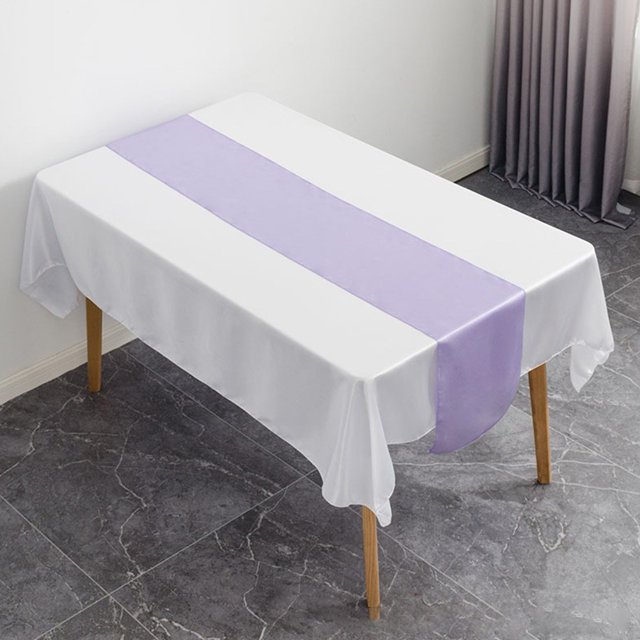 Satin Table Runner Table Cloth 27x275cm for Banquet Wedding Party Decoration