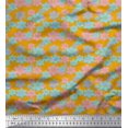 thumbnail image 1 of Soimoi Modal Satin Fabric Artistic Floral Print Sewing Fabric Yard 42 Inch Wide, 1 of 3