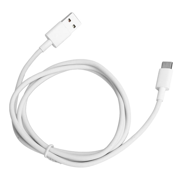 Tbest USB C Super Fast Charging Cable made of durable TPE material, featuring a Type-C connector and USB interface. The white cable measures approximately 1m (3.3ft) in length and supports super fast charging and data transmission. Suitable for mobile phones, USB computer cables, and devices with Type-C ports.