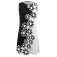 thumbnail image 4 of Kcodviy Robe Décontractée d'Été Sans Manches pour Femmes, Robe Décontractée pour Femmes à Imprimé Floral, Ample, de Plage, Mi-Longue, Mini-Robe, Robe Décontractée d'Été pour Femmes, Petite, Maxi, Robes en Coton pour Femmes, Été Décontracté, 4 of 4