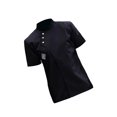 thumbnail image 1 of Chef Jacket Short Sleeve Cooking Clothes Simple Chef Coat Cotton Short Sleeve for Restaurant Black XXXL, 1 of 9