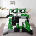 thumbnail image 1 of YST Geometric Sequins Down Comforter Set, Modern Geometry Grids, King, 1 of 6