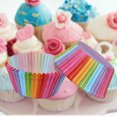 thumbnail image 2 of 100Pcs Rainbow Color Cupcake Liner Cupcake Paper Baking Cup Muffin Cases Cake Molds Pastry Cup Decorating Tools, 2 of 6