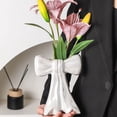 thumbnail image 1 of Bow Ceramic Vase Contemporary Decorative Table Ornament Sculpture for Home Desk Shelf Living Room, 1 of 3