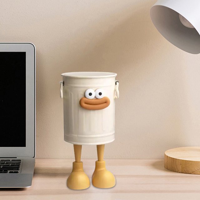 Pen Holders Cup With Foot Cute Desktop Pencil Storage Organizer With Handle Desk Small Bucket Pails For School Classroom Accessory