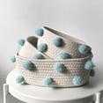 thumbnail image 4 of Cotton Rope Storage Basket Set of 3 Decorative Soft Woven Cotton Rope Desk Top Room Basket Storage Box Perfect for Snacks, Keys, Sundries, Cosmetics, Toys Small Items, 4 of 5