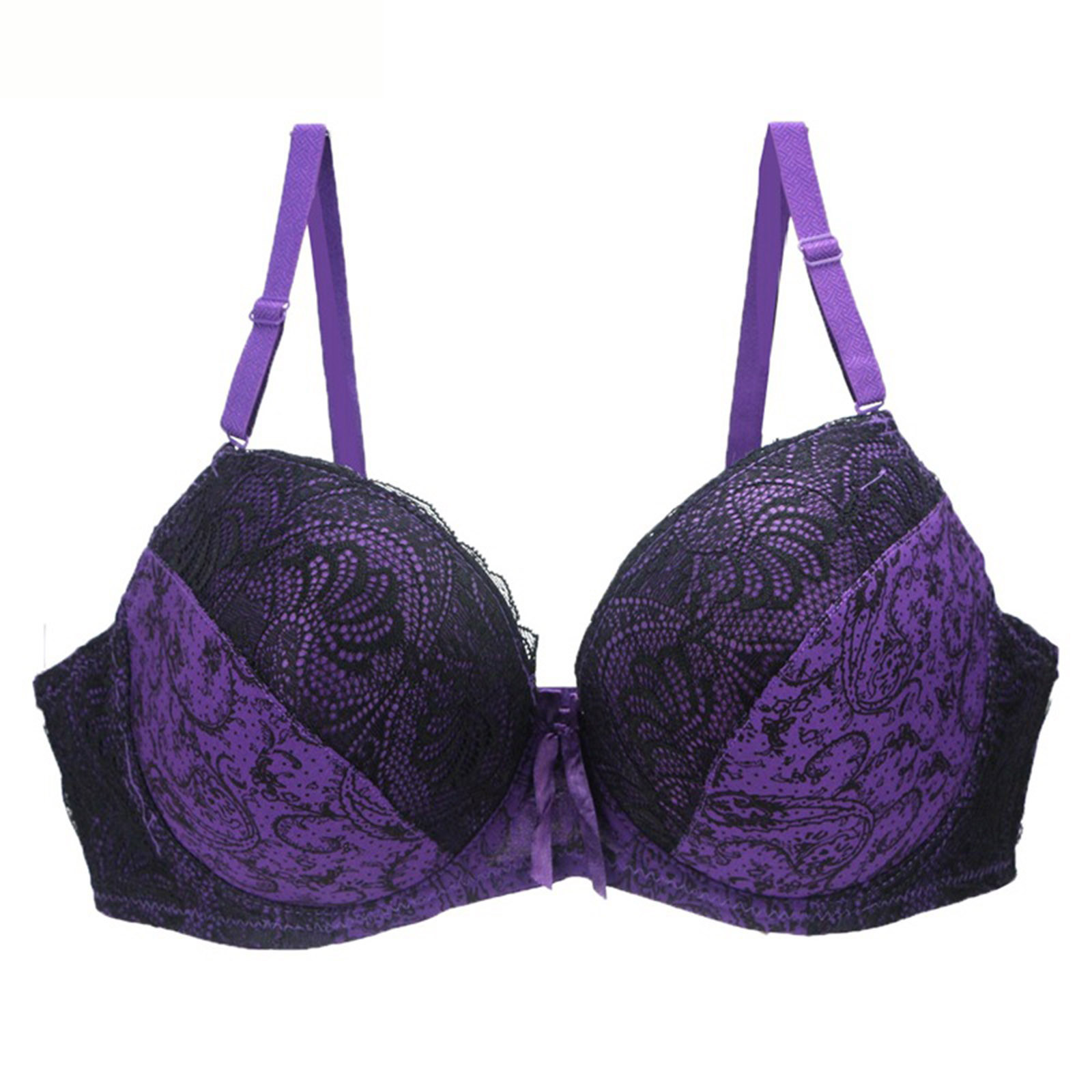 Amzcrzy Minimizer Bra for Women - Oversize Lace Bralettes Floral Plus Size Bra with Underwire Woman's Full Coverage Lace Bra Soft Support Unlined Non Padded Bra