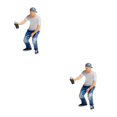 thumbnail image 4 of Wweixi 1/87 Diorama Graffiti Figure Characters Resin People Train Layout boy white 2Set, 4 of 6