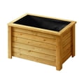 thumbnail image 1 of VegTrug 24" x 15" Rectangle Wooden Planter - Natural, 1 of 4